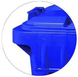 Tight seal lid helps to reduce odors, leaks and rodents
